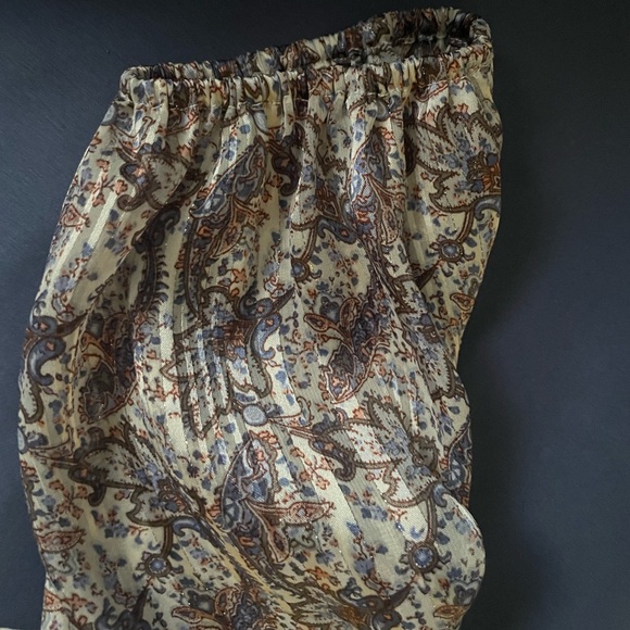 Greylin April Allover-Print ladies smock Puff-Sleeve Blouse size large - Picture 5 of 7